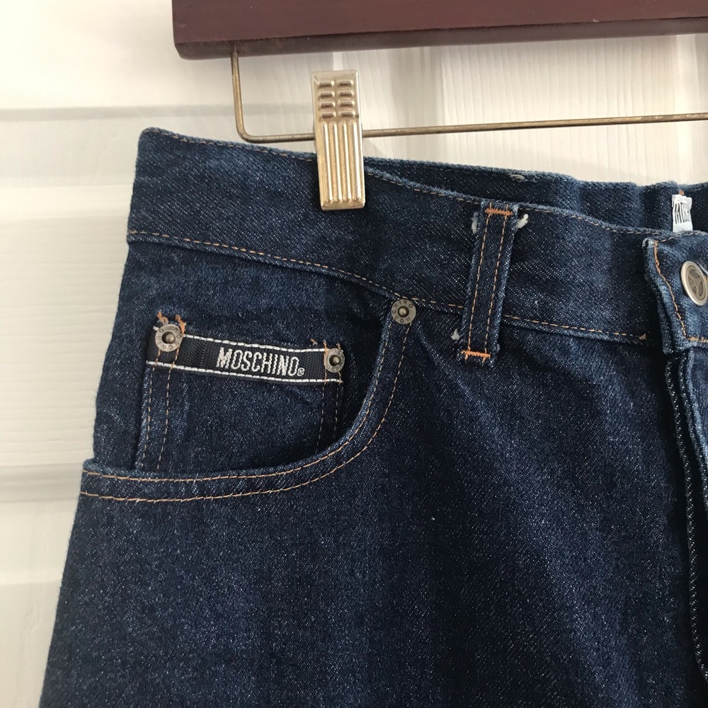 LIKE NEW AUTHENTIC VINTAGE MOSCHINO WIDE LEG JEANS - Picture 4 of 11